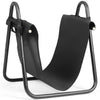 Firewood Storage Holder with Canvas Tote Carrier & Heavy-Duty Metal Frame