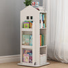 Rotating Bookshelf Kids Bookcase Toys Storage Floor Standing Castle Display Rack