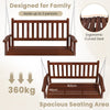 3-Person Wooden Outdoor Porch Swing Heavy Duty Patio Hanging Bench Chair