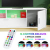 LED TV Stand Cabinet Unit Modern High Gloss 2 Door MDF Entertainment RGB Lights