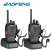 2 x Baofeng BF-88E Walkie Talkies Long Range Two Way Radio PMR 16CH w/Headsets