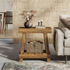 Tribesigns End Table, Wood Side Table with 2-Tier Storage Shelf for Living Room
