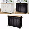 Kitchen Island Unit Butchers Block Trolley Breakfast Bar Table Storage Cabinet