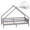 Kids Playhouse Platform Children Kid Treehouse Bed Frame Solid Wooden Bed Canopy