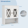 White Bathroom Cabinet Wall Mounted Medicine Cabinet w/ Adjustable Shelf