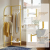 Durable Coat Rack Sturdy Entryway Garment Stand 180-90° Foldable Storage Shelf