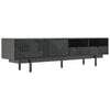MODERN TV UNIT STAND CABINET SIDEBOARD WITH DRAWER STORAGE & OPEN SHELVES BLACK
