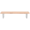 Basin Shelf Wall Mounted Steel and Solid Wood Beech