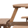 8 Seater Wooden Round Picnic Table and Bench Set Garden Furniture Set Outdoor
