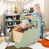 Toddler Shopping Cart 2 in 1 Wooden Baby Push Walker-Green