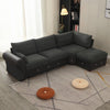Luxury 2, 3 Seater Linen Fabric Couch Sofa Corner Chaise Settee Living Room Set