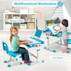 Kids Desk and Chair Set Height Adjustable Kids Study Table and Chair Set