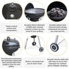 57cm Charcoal Grill BBQ with Thermometer, Stand Wheels& Cooker with Porcelain