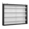 Wooden Wall Display Cabinet Storage Shelf Wall Mounted Glass Case Collectors Box