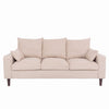 Panana Linen Fabric 2 & 3 Seater Sofa Couch with Wood Legs 3 Colours