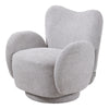 Leisure Large Swivel Chair Wing Back Chenille Fabric Upholstered Accent Armchair