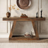 55-Inch Farmhouse Console Table, Wood Entrance Table for Hallway,Living Room