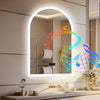 35.4x23.7in LED Bathroom Mirror Backlit Illuminate Wall Mirror Bluetooth Antifog