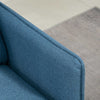 Modern Upholstered Two Seater Sofa for Bedroom Living Room Dark Blue