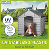 DOG KENNEL SMALL TO MEDIUM GREY DURABLE PLASTIC WINTER HOUSE