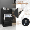 Bathroom Storage Cabinet with Drawer & Removable Hamper-Black