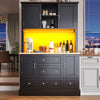 TALL FLOOR STORAGE CABINET WITH DRAWERS & DOORS KITCHEN SNACK PANTRY CABINET