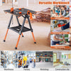 2-in-1 Folding Work Table & Sawhorse 8 Adjustable Heights Workbench Workstation