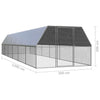 Chicken Cage 3x12x2 m Galvanised Steel A4D5