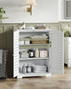 Mondeer Shutter Bathroom Storage Cabinet Floor Standing w/ 2 Adjustable Shelves