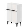 Modern Shoe Cabinet Double Doors Adjustable Shelves Hallway Storage 95x60x34.5cm
