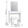 Modern Dressing Table Makeup Desk w/Sliding Mirror Shelves & Drawer Wooden Gifts