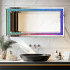 120x60 Crushed Crystal LED Wall Mirror RGB Light Stunning Sparkle Lighted Mirror