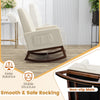 Modern Rocking Chair Upholstered Fabric Armchair Accent Glider Rocker Chair