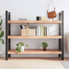 BaraSh Wall Shelf Brown 140x60x(2-6) Treated Solid Wood Oak,Wall Shelves, W7K7