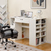 Artwork Sewing Workstation Counter Height Sewing Table With 14 Open Compartments