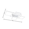 Square/Ring LED Ceiling Lamp Cool White Light Chandelier Fixture Bedroom Living