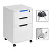 Lockable Drawer Office File Document Cabinet Printer Stand Filing Storage Table