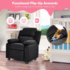 Kids Recliner Chair Adjustable PU Leather Toddler Sofa Chair w/Storage Black