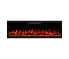 2025 50 INCH WIDE LED FLAMES BLACK GLASS TRUFLAME™ WALL MOUNTED ELECTRIC FIRE