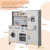 Kitchen Accessory Playset Kids Wooden Play Kitchen Toy Set w/ Ice Maker