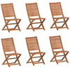 Folding Garden Chairs 6 pcs 51x66x95 Solid Wood Acacia E4H6