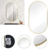 Black/Gold Bedroom Bathroom Wall Mounted Thin Mirror Wash Basin Dressing Mirror