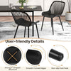 COSTWAY Dining Chair Set of 4 Modern Plastic Kitchen Chairs with Metal Legs