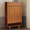 Shoe Storage Cabinet Rack Stand Wooden Cupboard Drawer 2 Door Footwear Organiser