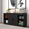 Barn 2 Sliding Doors Bar Cabinet Home Buffet Farmhouse Storage Cabinet TV Stand