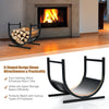U-Shaped Firewood Log Rack Wood Storage Holder Firewood Storage Rack Fireplace