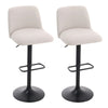 Set of 2 Swivel Bar Stools with Mid Back, Counter Chairs for Kitchen & Dining