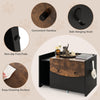 Cat Litter Box Enclosure Indoor Cat House Side Cabinet Nightstand w/Drawer
