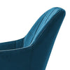 Pair of Blue Velvet Dining Chairs with Arm rest Kitchen Dining Room Chairs