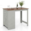Counter Height Table Rectangular Pub Dining Table Kitchen Bar Table-Grey